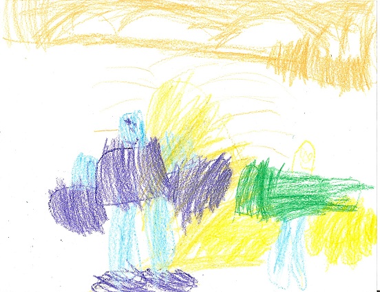 Watching the sunrise with Jesus - by Winston (5 years old)